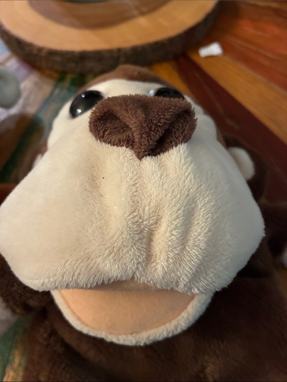 Monkey Hand Puppet - Brown & Cream